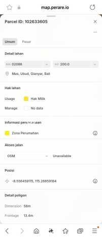 Tanah Komersial Dijual di Gianyar Gianyar 200m2 Tanah Komersial Dijual di Gianyar Gianyar 200m2