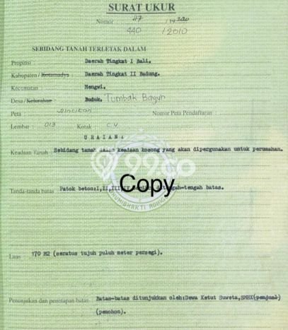 Tanah Dijual Area Strategis di Canggu Badung 170m2 Tanah Dijual Area Strategis di Canggu Badung 170m2