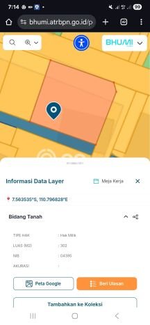 Lahan Kosong Dijual di Solo dengan Area 302m2 Lahan Kosong Dijual di Solo dengan Area 302m2