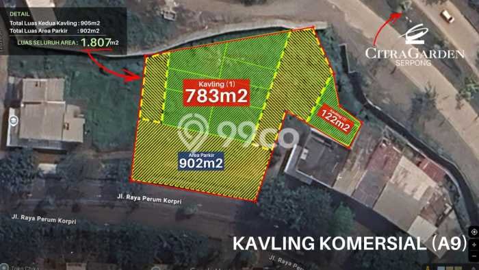 Tanah Dijual Lokasi Cisauk, Tangerang dengan Luas Tanah 905m2 dan Status - Tanah Dijual Lokasi Cisauk, Tangerang dengan Luas Tanah 905m2 dan Status -