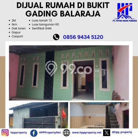 Jual Rumah Harga Miring Balaraja Punya 2 Kamar & LT 72m2 Jual Rumah Harga Miring Balaraja Punya 2 Kamar & LT 72m2