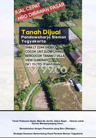 Untuk Dijual Tanah 2244m2 di Sleman, Yogyakarta Untuk Dijual Tanah 2244m2 di Sleman, Yogyakarta