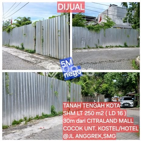 Jarang Ada! Tanah di Semarang Tengah Punya Luas 250m2 SHM Jarang Ada! Tanah di Semarang Tengah Punya Luas 250m2 SHM