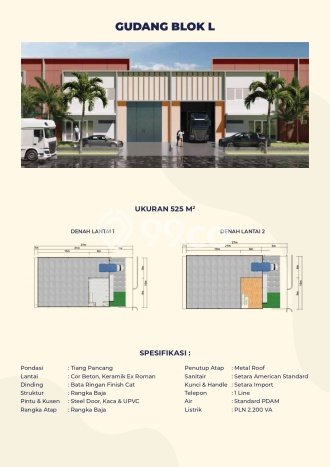 FOR SALE! Gudang di Pakuhaji Tangerang, LT 450m2, LB 384m2 FOR SALE! Gudang di Pakuhaji Tangerang, LT 450m2, LB 384m2