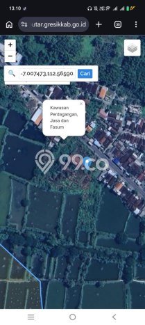Lahan untuk Dijual di Gresik Gresik Luas 7400m2 Lahan untuk Dijual di Gresik Gresik Luas 7400m2