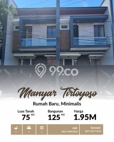 Rumah Modern 3 KT di Manyar Surabaya Unfurnished Rumah Modern 3 KT di Manyar Surabaya Unfurnished