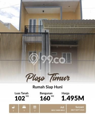 Jual Rumah Favorit Siap Huni LB 160m2 di Tambaksari, Surabaya Jual Rumah Favorit Siap Huni LB 160m2 di Tambaksari, Surabaya