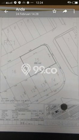 Tanah Komersial Dijual di BSD Tangerang Selatan 282m2 Tanah Komersial Dijual di BSD Tangerang Selatan 282m2