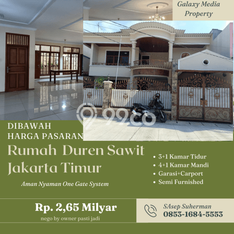 Best Deal Hunian Mewah Ideal dan Luas di Duren Sawit, Jakarta Timur Best Deal Hunian Mewah Ideal dan Luas di Duren Sawit, Jakarta Timur