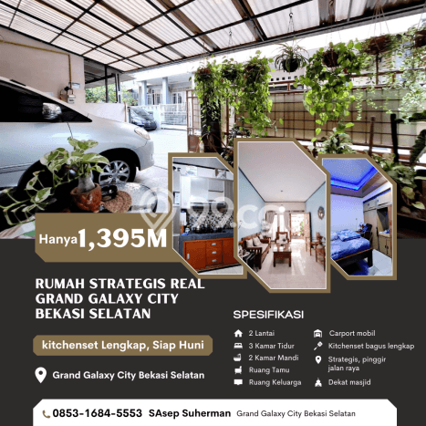 Rumah Modern 3 Kamar LT 108m2 di Taman Galaxy Rumah Modern 3 Kamar LT 108m2 di Taman Galaxy