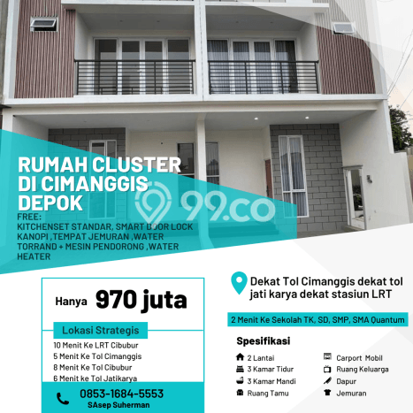 Rumah Modern 3 KT di Depok I Depok Unfurnished Rumah Modern 3 KT di Depok I Depok Unfurnished