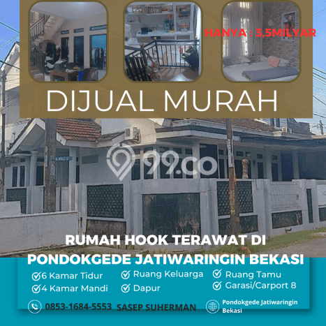 Ready to Use! Luxury House LT 274m2 Desain Elegan di Pondok Gede Ready to Use! Luxury House LT 274m2 Desain Elegan di Pondok Gede