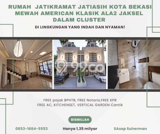 Dijual Rumah Modern 3 KT di Jatikramat, Bekasi Dijual Rumah Modern 3 KT di Jatikramat, Bekasi