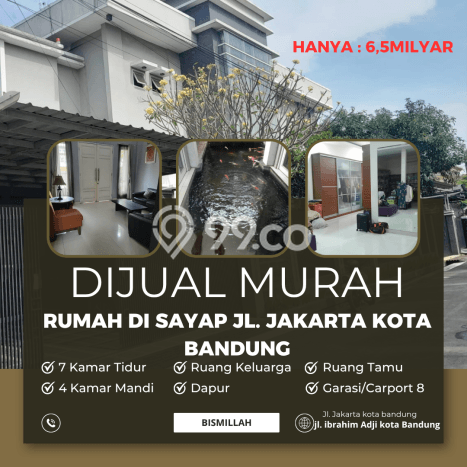 For Sale! Premium House LT 600m2 Desain Elegan di Soekarno Hatta For Sale! Premium House LT 600m2 Desain Elegan di Soekarno Hatta