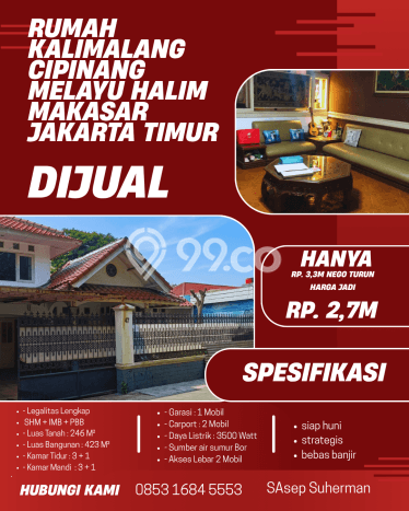 Rumah Elit Modern Tanpa Renovasi di Kalimalang Jakarta Timur Rumah Elit Modern Tanpa Renovasi di Kalimalang Jakarta Timur