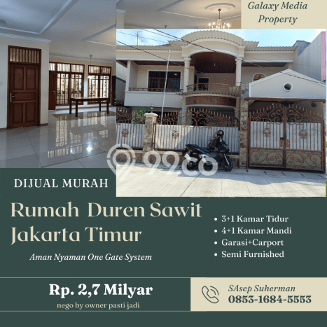 Best Deal Hunian Mewah Ideal dan Luas di Duren Sawit, Jakarta Timur Best Deal Hunian Mewah Ideal dan Luas di Duren Sawit, Jakarta Timur