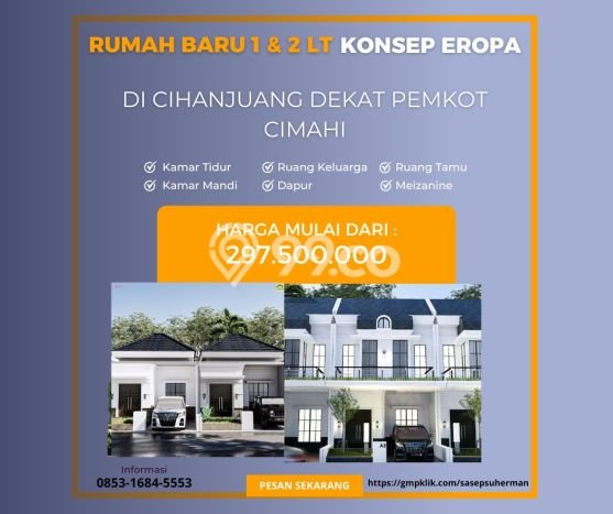 Rumah Minimalis LB/LT 38m2/60m2 Dijual di Cihanjuang, Bandung Rumah Minimalis LB/LT 38m2/60m2 Dijual di Cihanjuang, Bandung