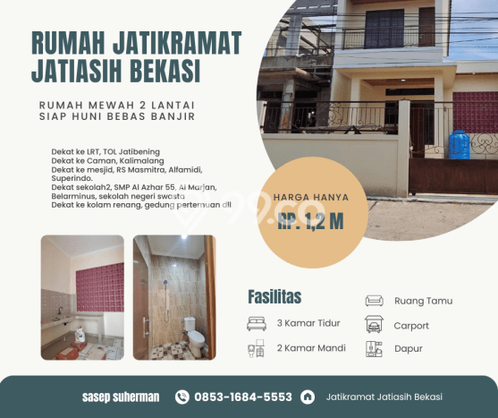 Rumah Luas Asri 3 KT Siap Pakai di Jatikramat Bekasi Rumah Luas Asri 3 KT Siap Pakai di Jatikramat Bekasi