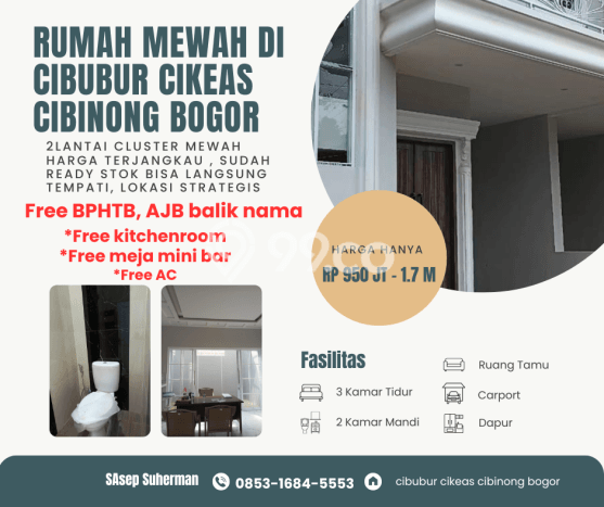 Rumah Modern Minimalis 3 KT Siap Huni di Cibinong Rumah Modern Minimalis 3 KT Siap Huni di Cibinong