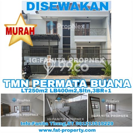 Rumah Disewakan Jakarta Barat LT 250m2 LB 400m2 Kawasan Permata Buana Rumah Disewakan Jakarta Barat LT 250m2 LB 400m2 Kawasan Permata Buana