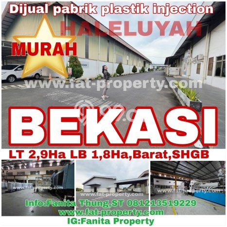 Untuk Dijual Pabrik di Tambun Selatan Bekasi LT 29000m2 / LB 18000m2 Untuk Dijual Pabrik di Tambun Selatan Bekasi LT 29000m2 / LB 18000m2