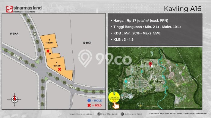 Dijual Tanah Lokasi BSD City, Tangerang Seluas 984m2 Dijual Tanah Lokasi BSD City, Tangerang Seluas 984m2