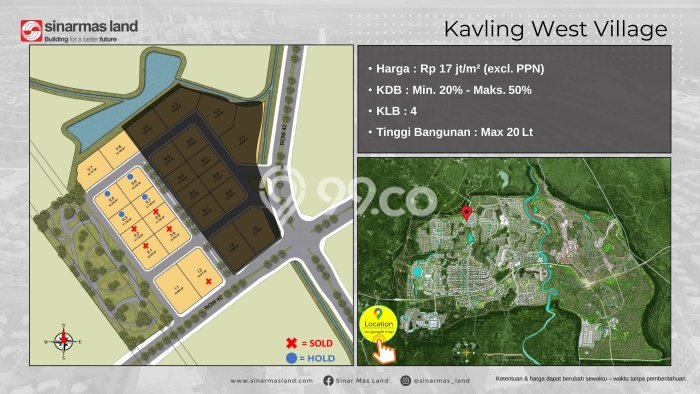 Dijual Tanah Lokasi BSD City, Tangerang Seluas 984m2 Dijual Tanah Lokasi BSD City, Tangerang Seluas 984m2