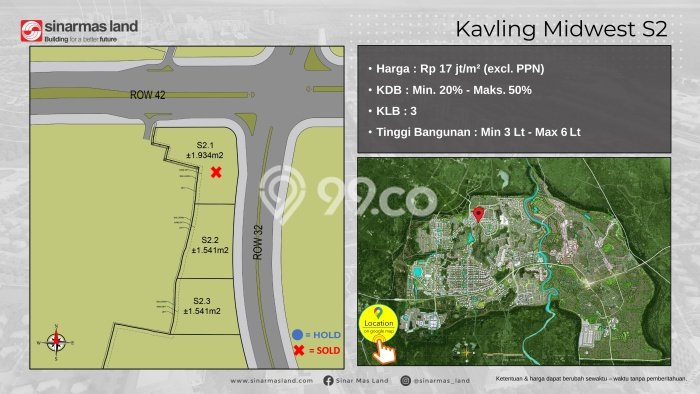 Dijual Tanah Lokasi BSD City, Tangerang Seluas 984m2 Dijual Tanah Lokasi BSD City, Tangerang Seluas 984m2