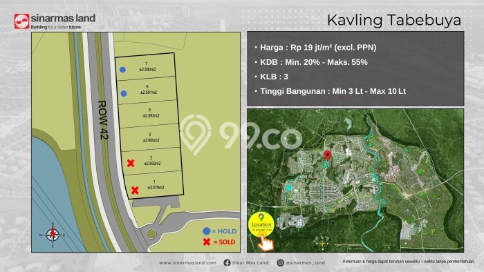 Dijual Tanah Lokasi BSD City, Tangerang Seluas 984m2 Dijual Tanah Lokasi BSD City, Tangerang Seluas 984m2
