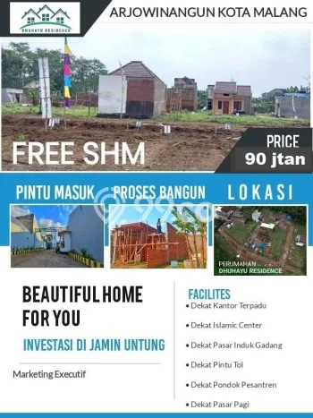 Tanah Kavling Dijual di Malang dengan Spesifikasi 60m2 Tanah Kavling Dijual di Malang dengan Spesifikasi 60m2