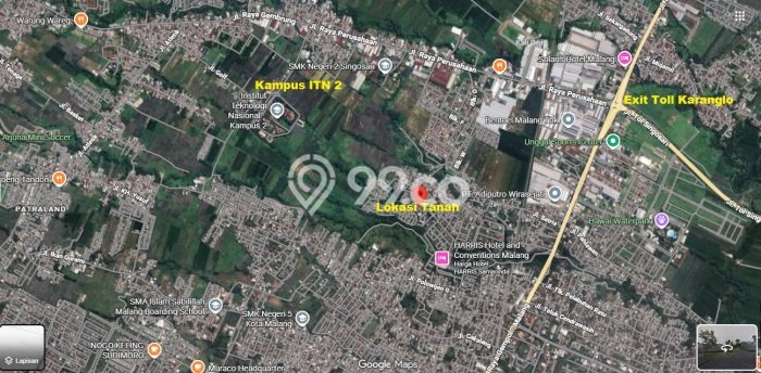 Kavling Tanah di Blimbing Dijual Luas 306m2 Legalitas SHM Kavling Tanah di Blimbing Dijual Luas 306m2 Legalitas SHM
