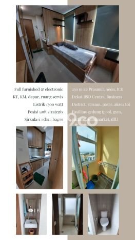 Dijual Apartemen 1 Kamar Tidur, 1 Kamar Mandi di BSD, Tangerang Selatan Dijual Apartemen 1 Kamar Tidur, 1 Kamar Mandi di BSD, Tangerang Selatan