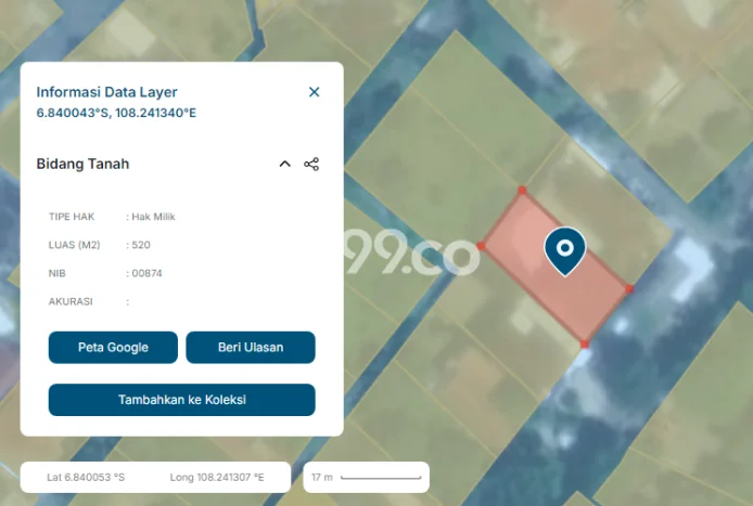 Dijual Tanah di Majalengka, Luas 520m2 SHM Dijual Tanah di Majalengka, Luas 520m2 SHM