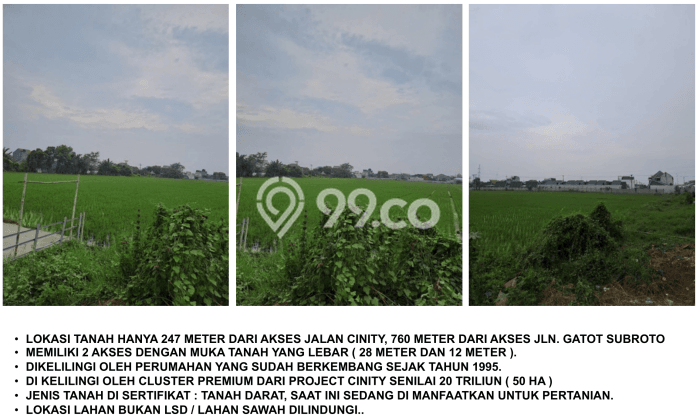 Tanah Dijual Lokasi Cikarang Utara, Bekasi Luas 31031m2 Legalitas Aman Tanah Dijual Lokasi Cikarang Utara, Bekasi Luas 31031m2 Legalitas Aman