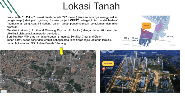 Tanah Dijual Lokasi Cikarang Utara, Bekasi Luas 31031m2 Legalitas Aman Tanah Dijual Lokasi Cikarang Utara, Bekasi Luas 31031m2 Legalitas Aman