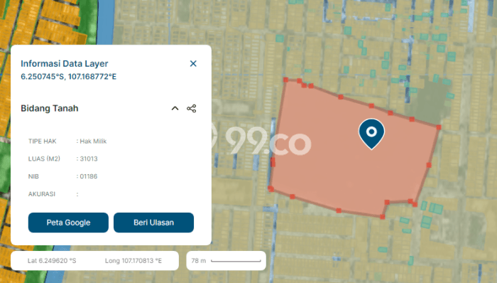 Tanah Dijual Lokasi Cikarang Utara, Bekasi Luas 31031m2 Legalitas Aman Tanah Dijual Lokasi Cikarang Utara, Bekasi Luas 31031m2 Legalitas Aman