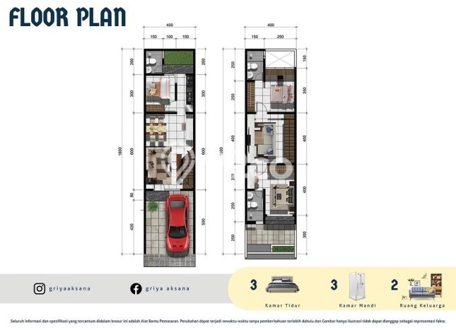 Rumah Strategis Modern Lb 110m2 di Jambangan, Surabaya Rumah Strategis Modern Lb 110m2 di Jambangan, Surabaya
