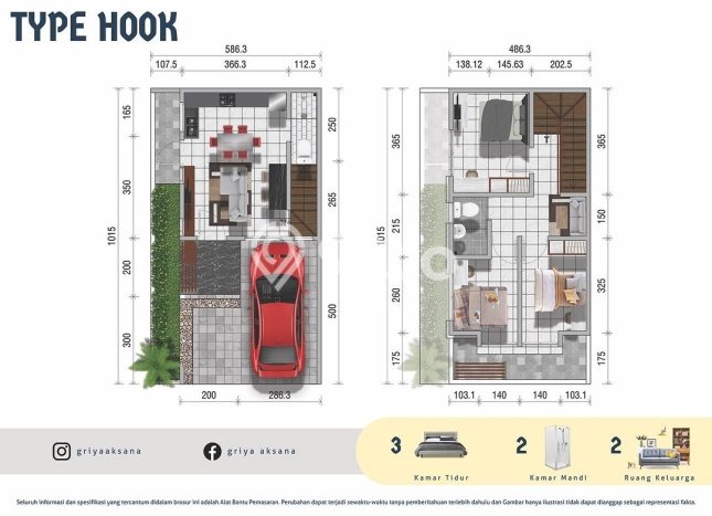 Rumah Modern 3 KT di Ketintang Surabaya Unfurnished Rumah Modern 3 KT di Ketintang Surabaya Unfurnished
