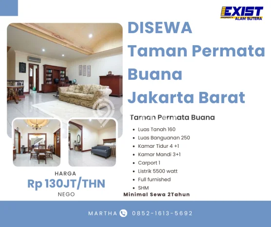 Rumah area Permata Buana, 4 KT, Lingkungan Tenang Rumah area Permata Buana, 4 KT, Lingkungan Tenang