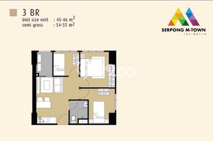 Apartemen Terawat Dijual di Tangerang Spesifikasi 3 KT, 1 KM Apartemen Terawat Dijual di Tangerang Spesifikasi 3 KT, 1 KM