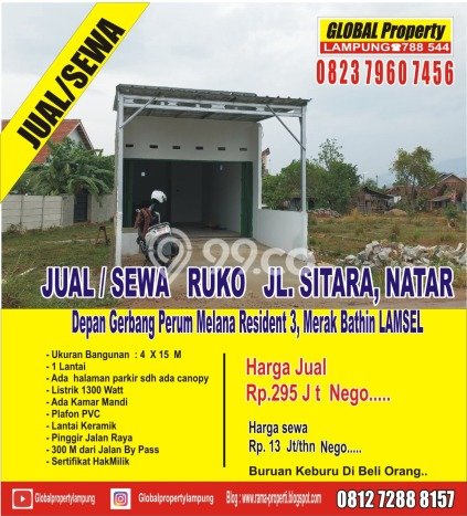 Ruko Kawasan Bisnis Kawasan Natar, Luas 60m², Akses Strategis Ruko Kawasan Bisnis Kawasan Natar, Luas 60m², Akses Strategis