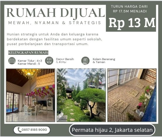Best Deal Hunian Mewah Ideal dan Luas di Kebayoran Lama, Jakarta Selatan Best Deal Hunian Mewah Ideal dan Luas di Kebayoran Lama, Jakarta Selatan