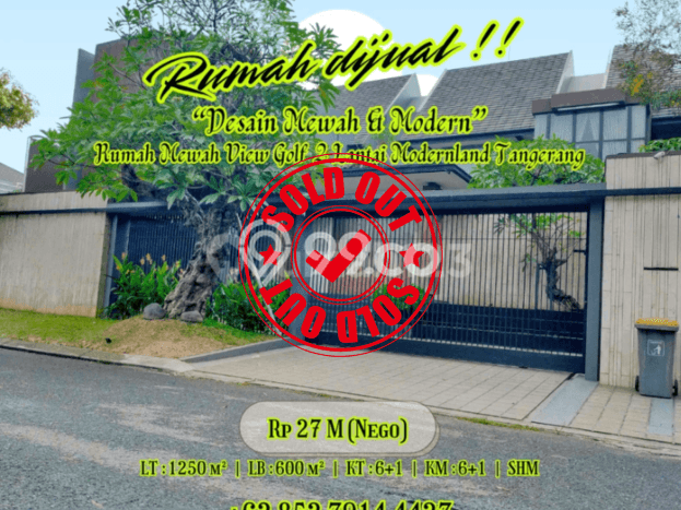 Rumah Nyaman area Modernland, Tangerang, LT 1250m² LB 600m² Rumah Nyaman area Modernland, Tangerang, LT 1250m² LB 600m²