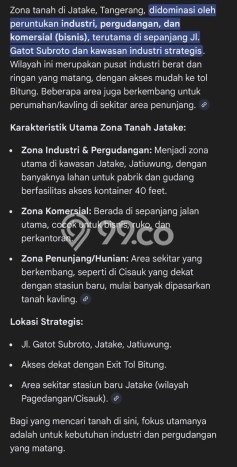 Lahan Strategis di Pagedangan Dijual dengan Luas 10481m2 Lahan Strategis di Pagedangan Dijual dengan Luas 10481m2