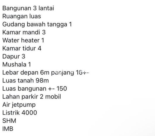 Unit Ruko Dijual di Bandung LT 98m2 & LB 150m2 Unit Ruko Dijual di Bandung LT 98m2 & LB 150m2