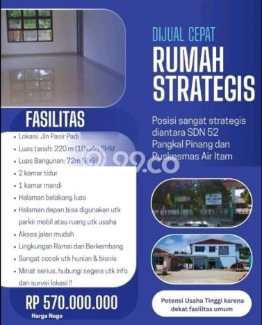 Dijual Cepat Rumah Bagus Siap Huni LB 72m2 di Bukit Intan, Pangkal Pinang Dijual Cepat Rumah Bagus Siap Huni LB 72m2 di Bukit Intan, Pangkal Pinang