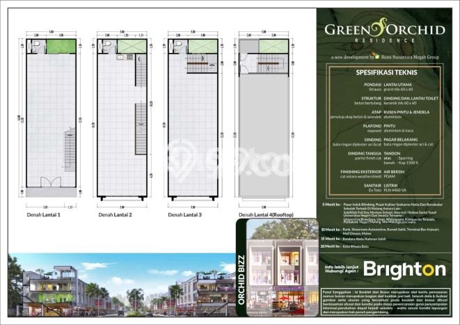 Ruko di Lowokwaru, Luas 297m2m², Kawasan Bisnis Ruko di Lowokwaru, Luas 297m2m², Kawasan Bisnis
