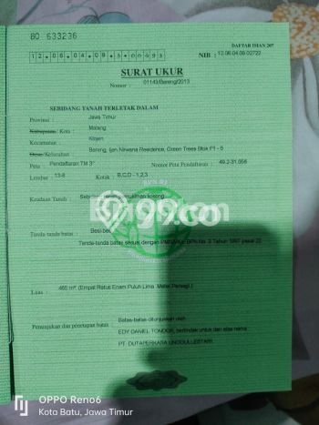 Untuk Dijual Tanah di Klojen Malang Luas 465m2 HGB Untuk Dijual Tanah di Klojen Malang Luas 465m2 HGB