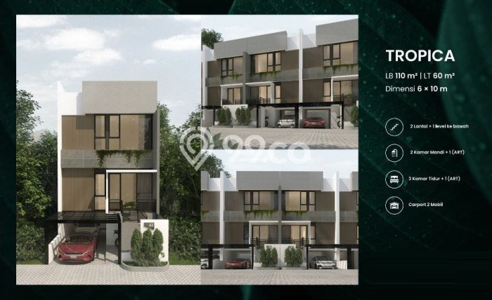 Rumah Modern 3 KT di Dago Bandung Unfurnished Rumah Modern 3 KT di Dago Bandung Unfurnished