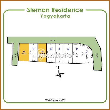 For Sale Tanah di Ngaglik, Luas 134m², Area Berkembang For Sale Tanah di Ngaglik, Luas 134m², Area Berkembang